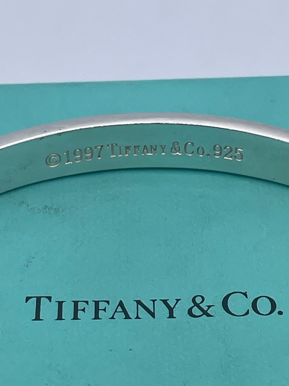 Tiffany & Co. 1837 Sterling Silver 925 Hinged Bangle Bracelet Vintage 1997 - Picture 11 of 12